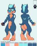 Surfer Bro Staffie Partial Fursuit