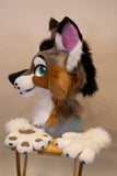 Classic Timber Wolf Partial Fursuit