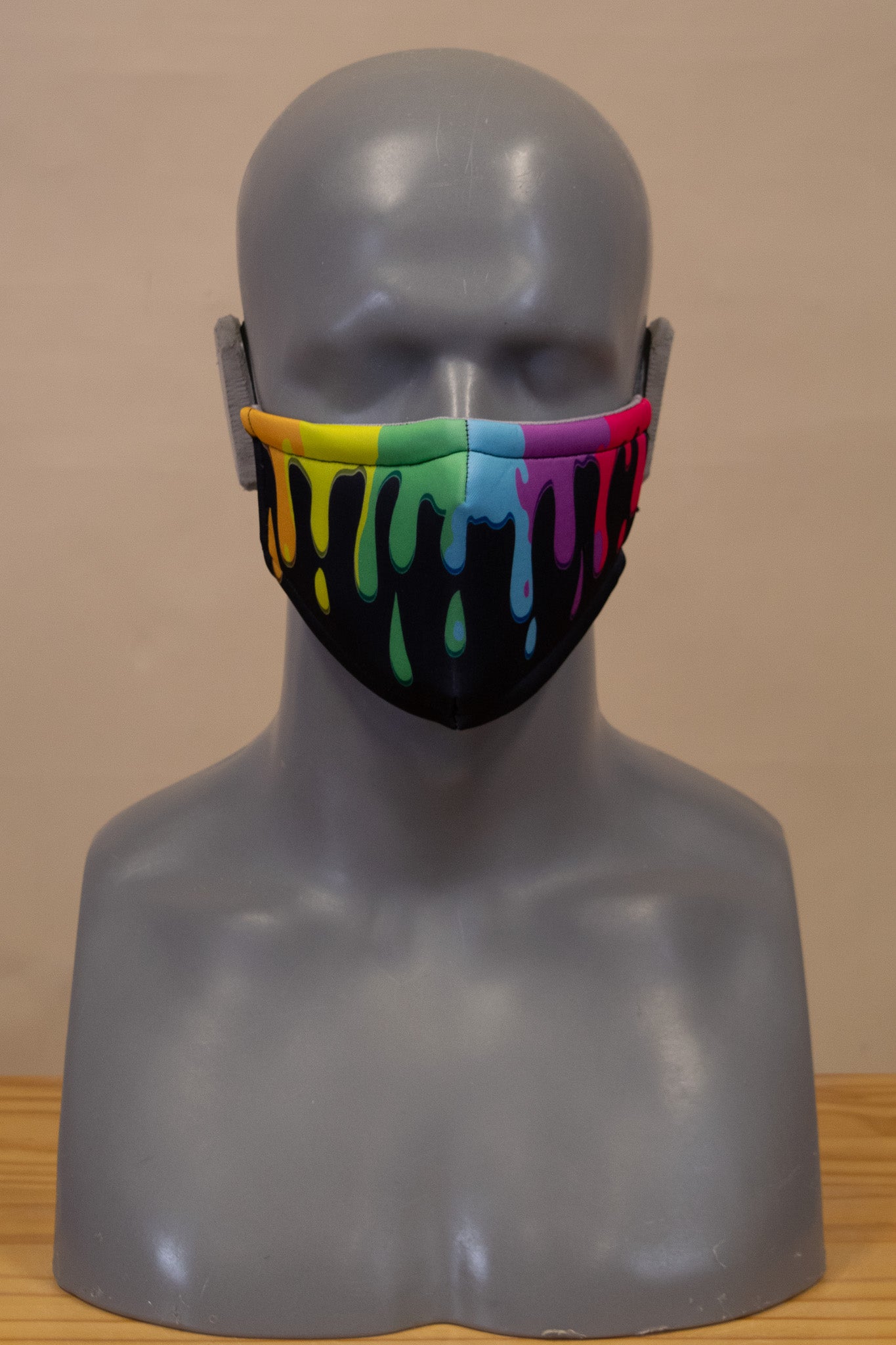 Rainbow Slime Face Mask Black