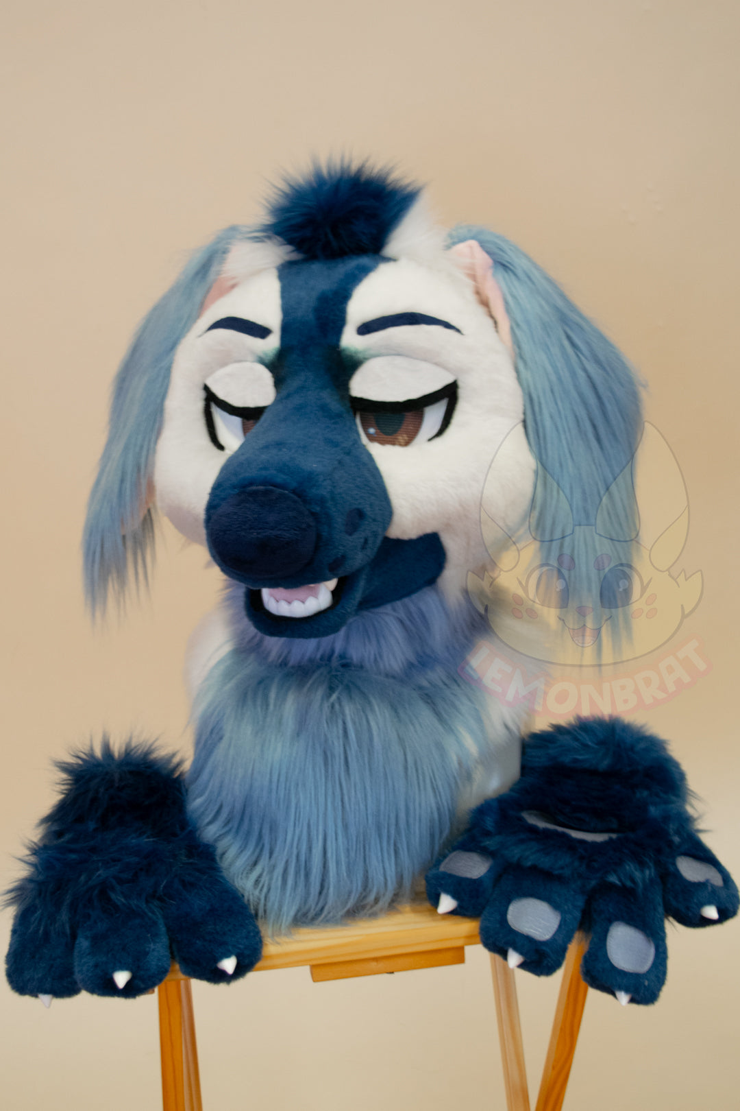 Cloudy Afghan Hound Partial Fursuit