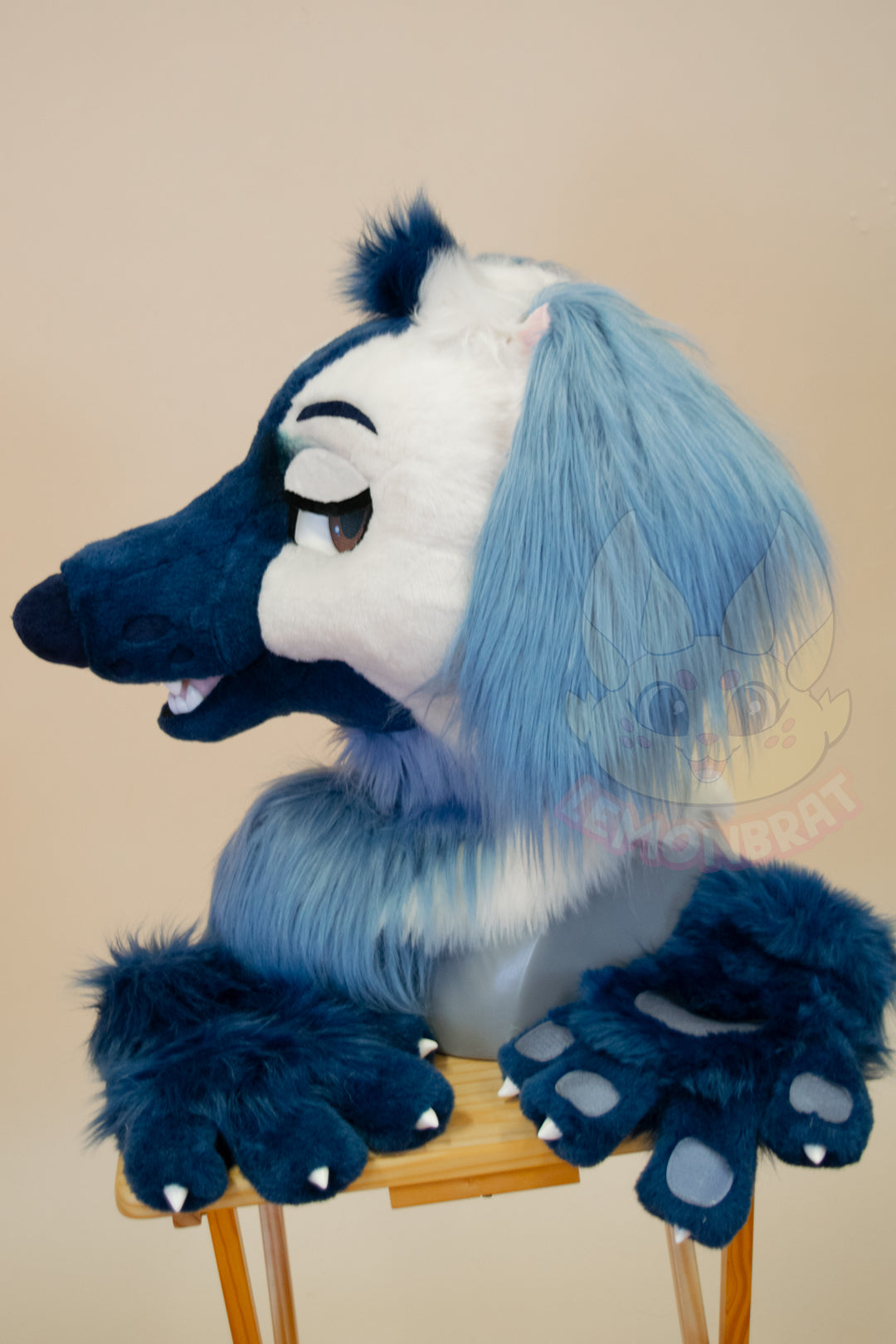 Cloudy Afghan Hound Partial Fursuit