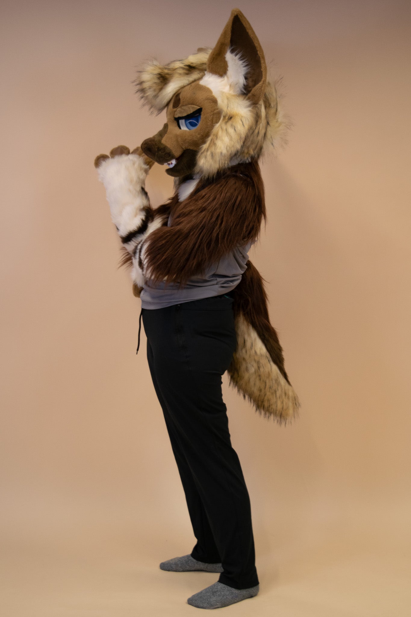 Little Brown Hyena Partial Fursuit