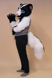 Leucistic Skunk Partial Fursuit