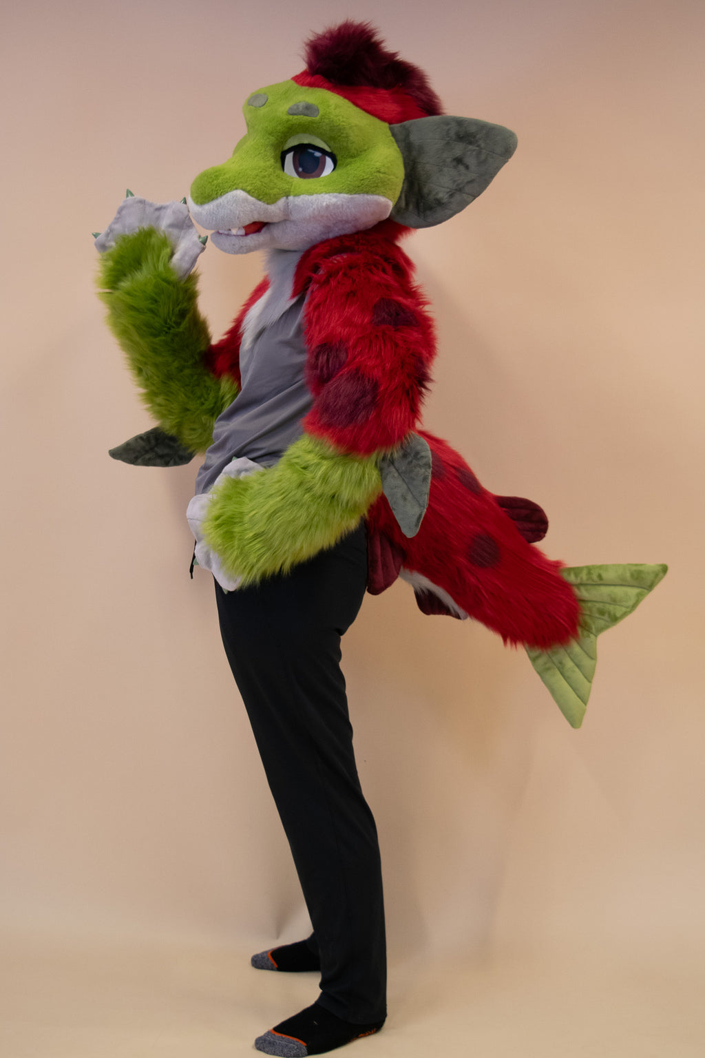 Suave Salmon Partial Fursuit
