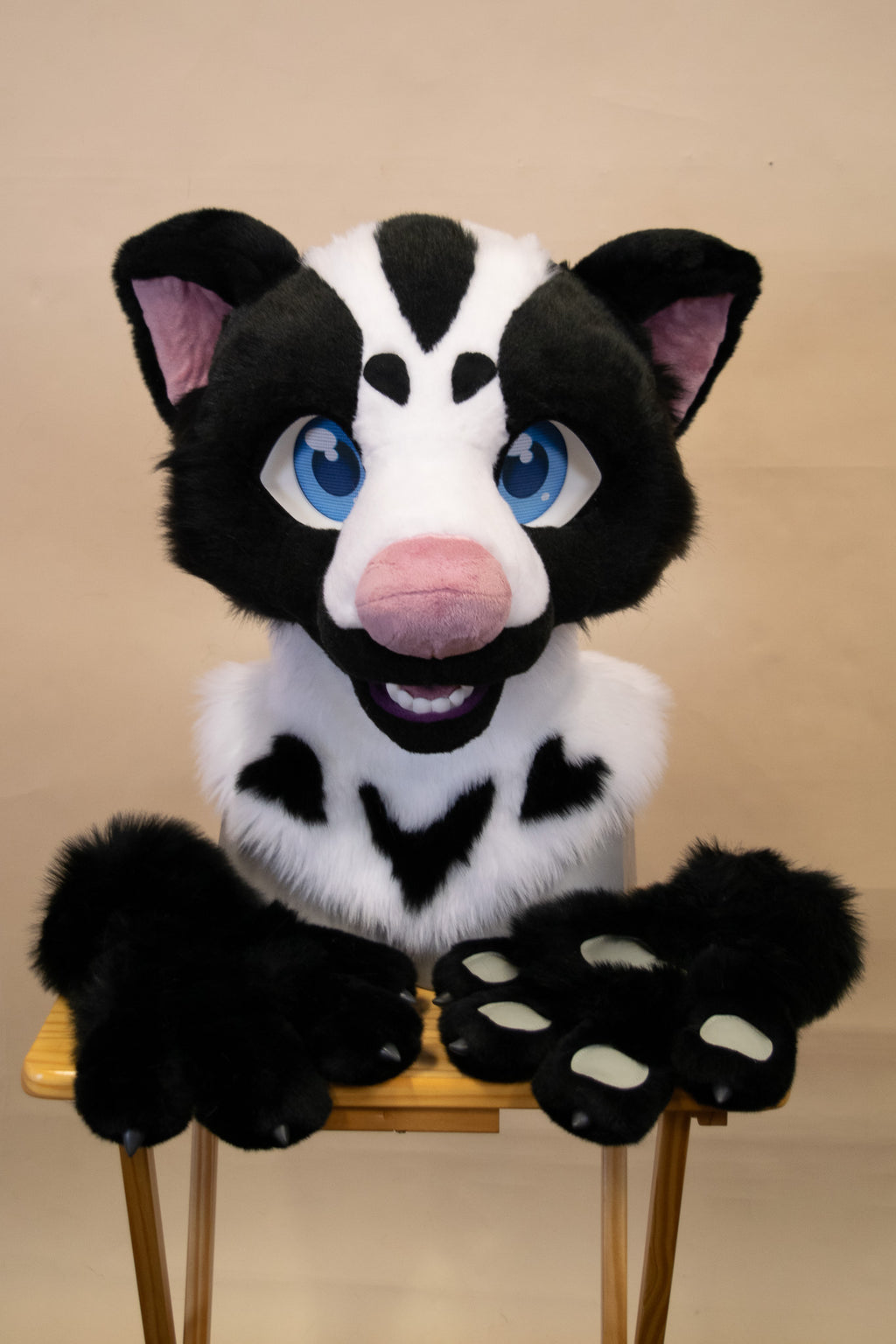 Leucistic Skunk Partial Fursuit