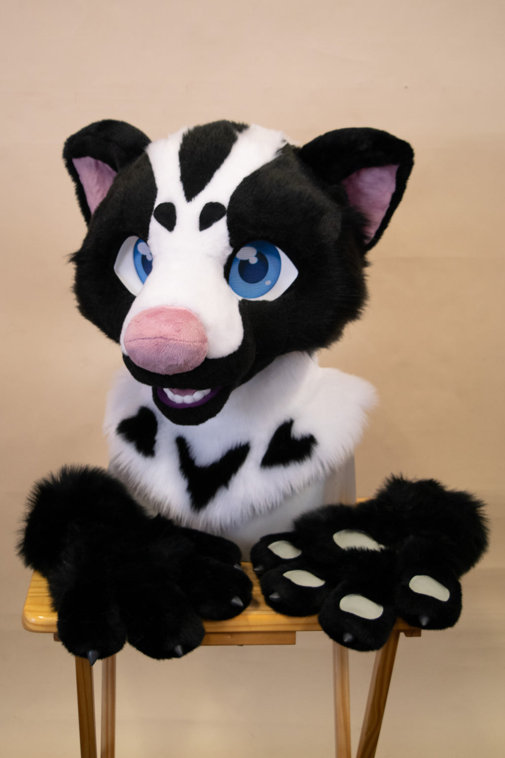 Leucistic Skunk Partial Fursuit