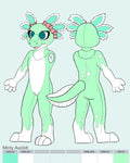 Minty Axolotl Partial Fursuit