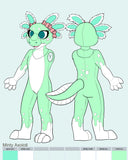 Minty Axolotl Partial Fursuit