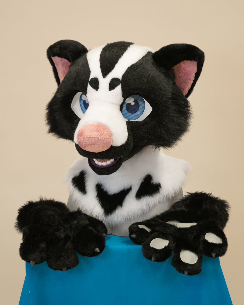 Leucistic Skunk Partial Fursuit