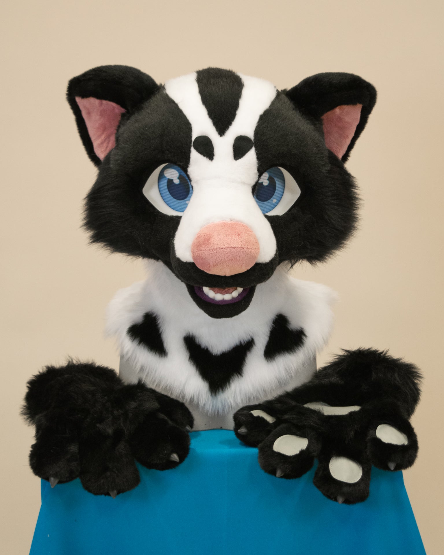 Leucistic Skunk Partial Fursuit