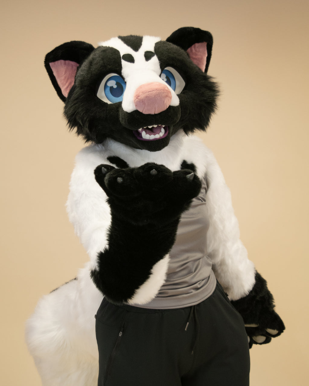 Leucistic Skunk Partial Fursuit