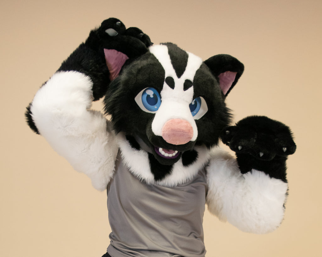 Leucistic Skunk Partial Fursuit