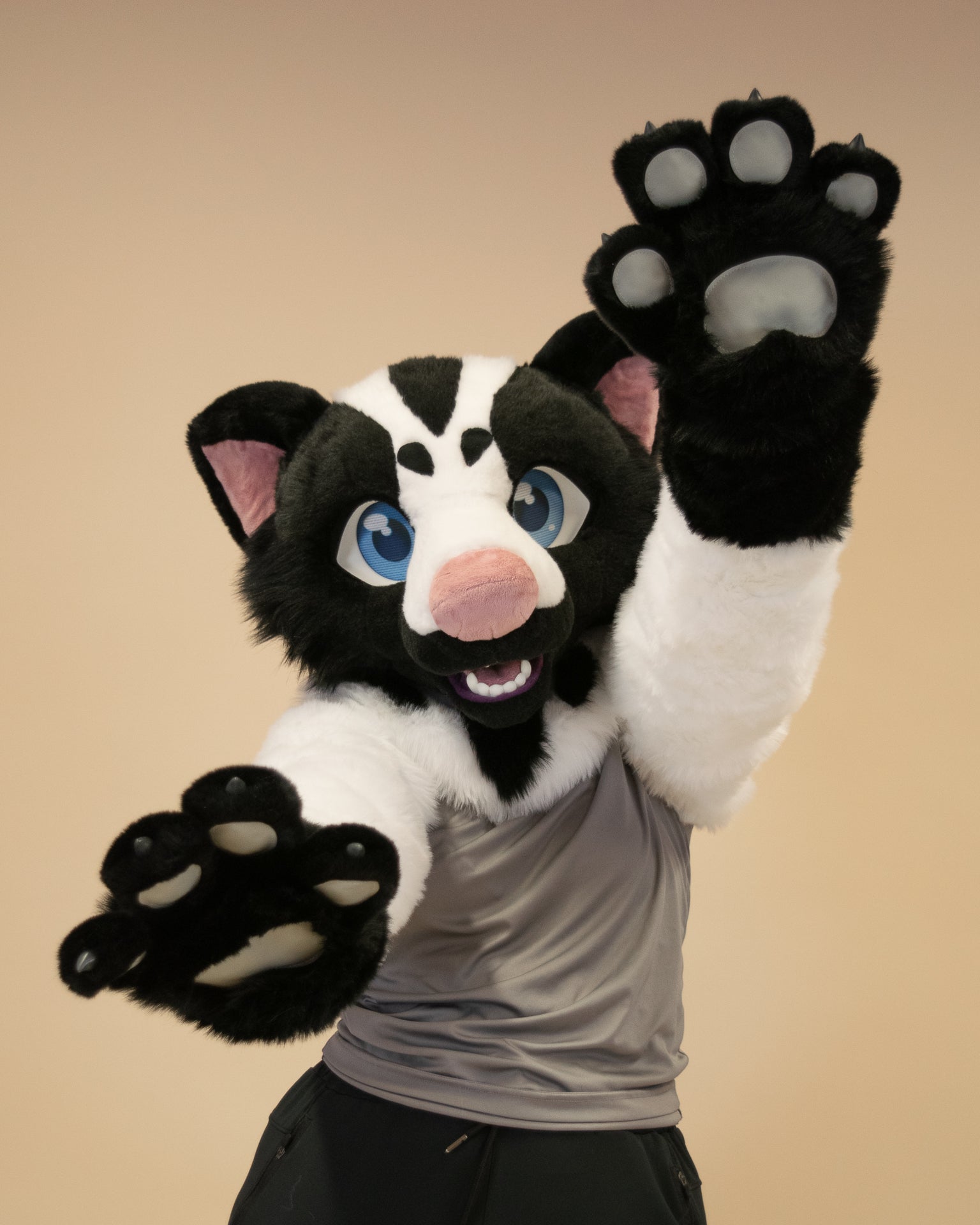 Leucistic Skunk Partial Fursuit