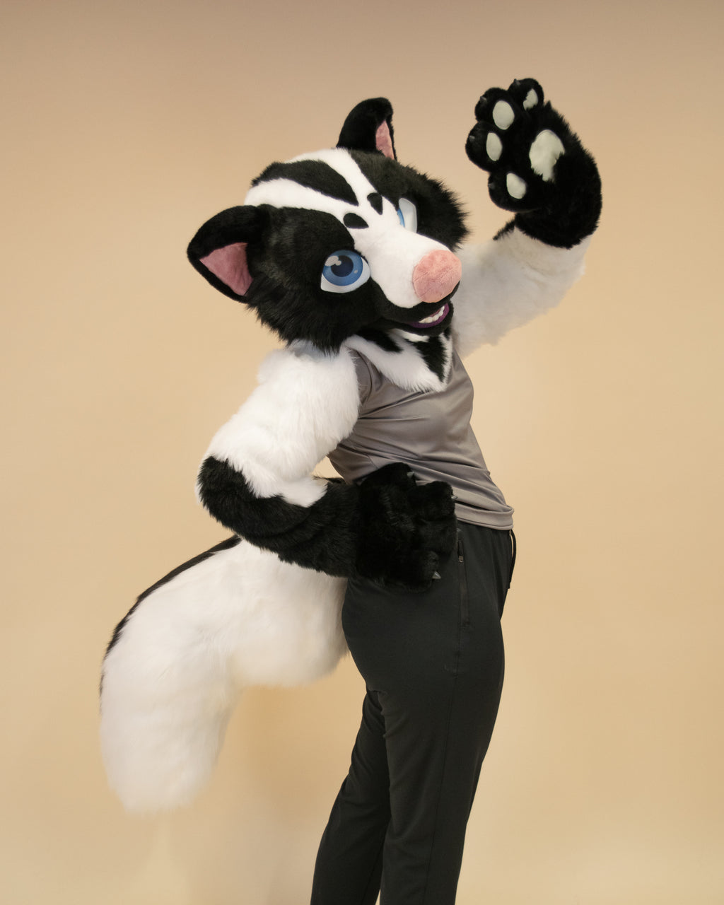 Leucistic Skunk Partial Fursuit