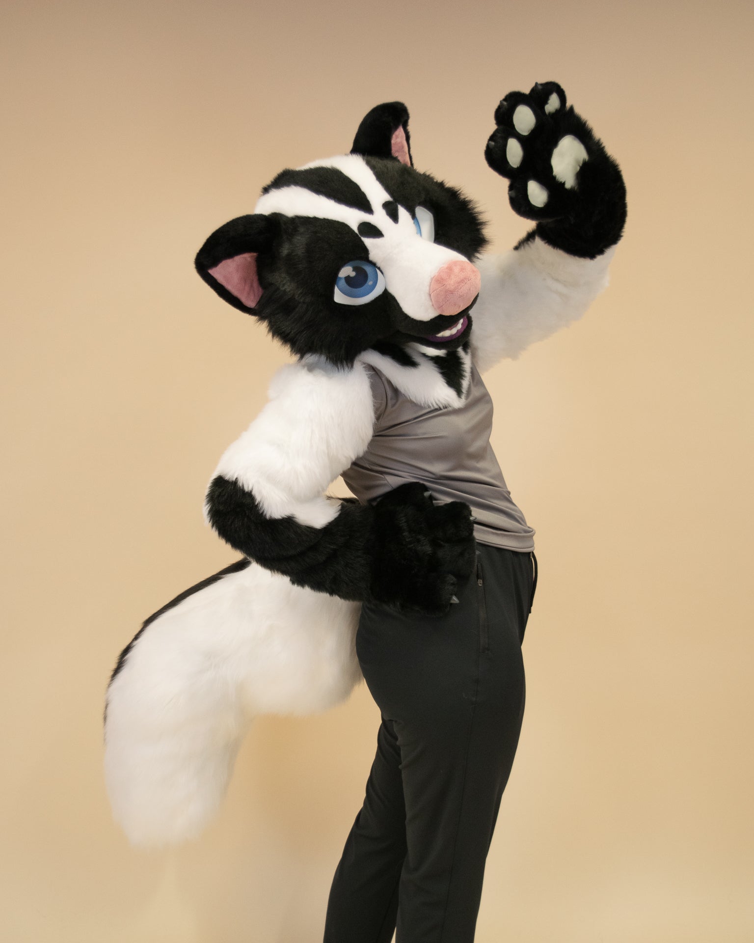 Leucistic Skunk Partial Fursuit