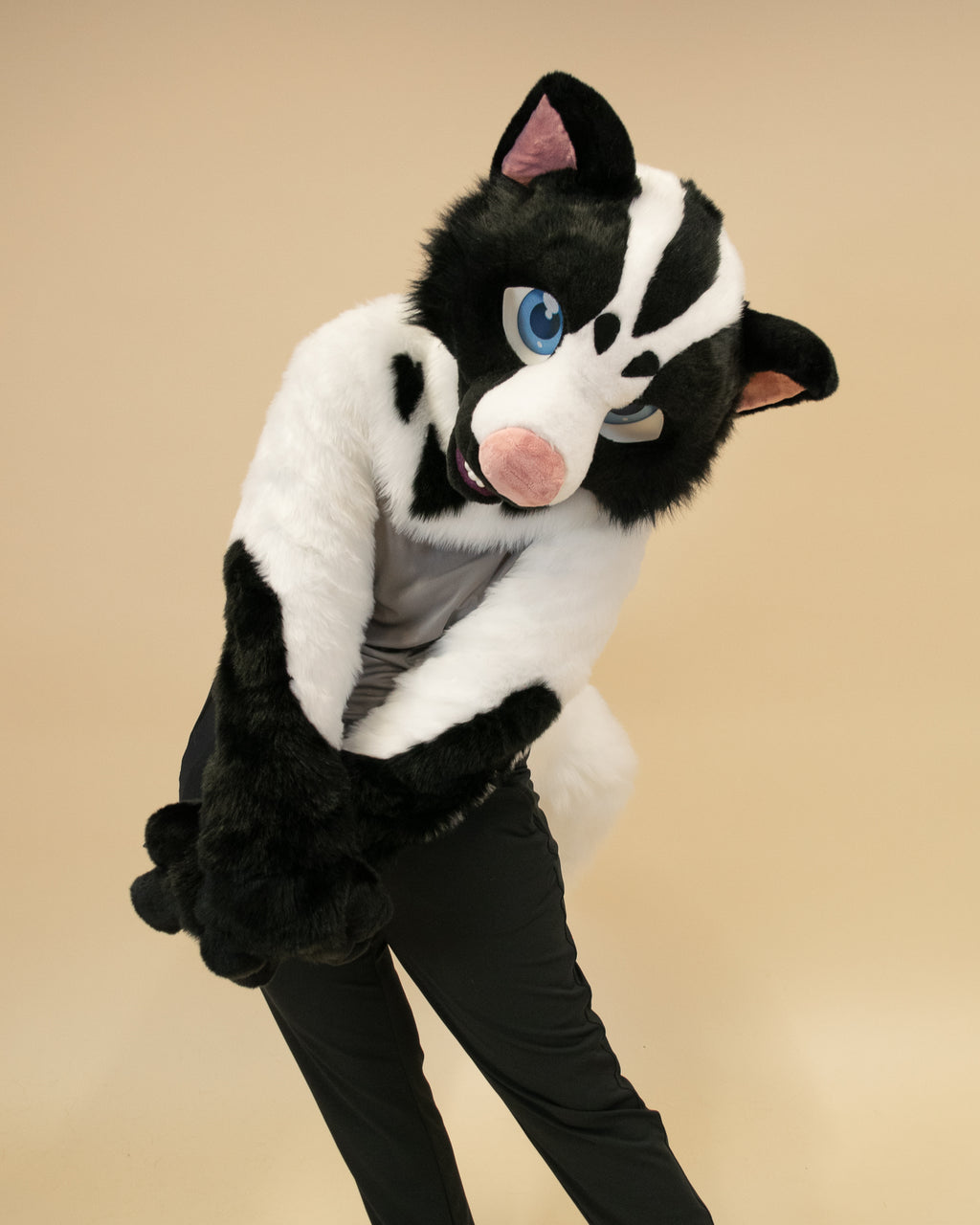Leucistic Skunk Partial Fursuit