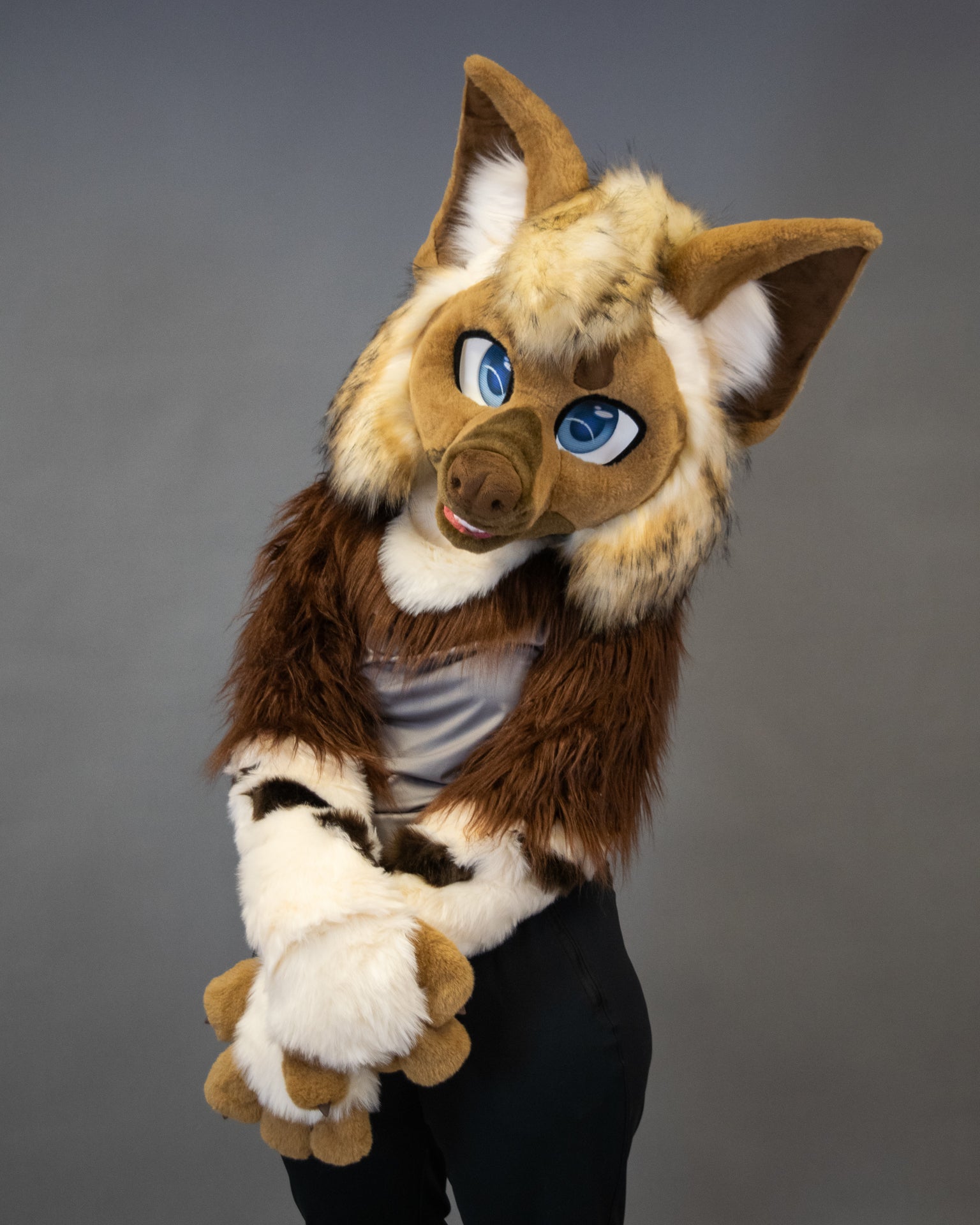 Little Brown Hyena Partial Fursuit