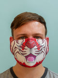 Red Tiger Face Mask