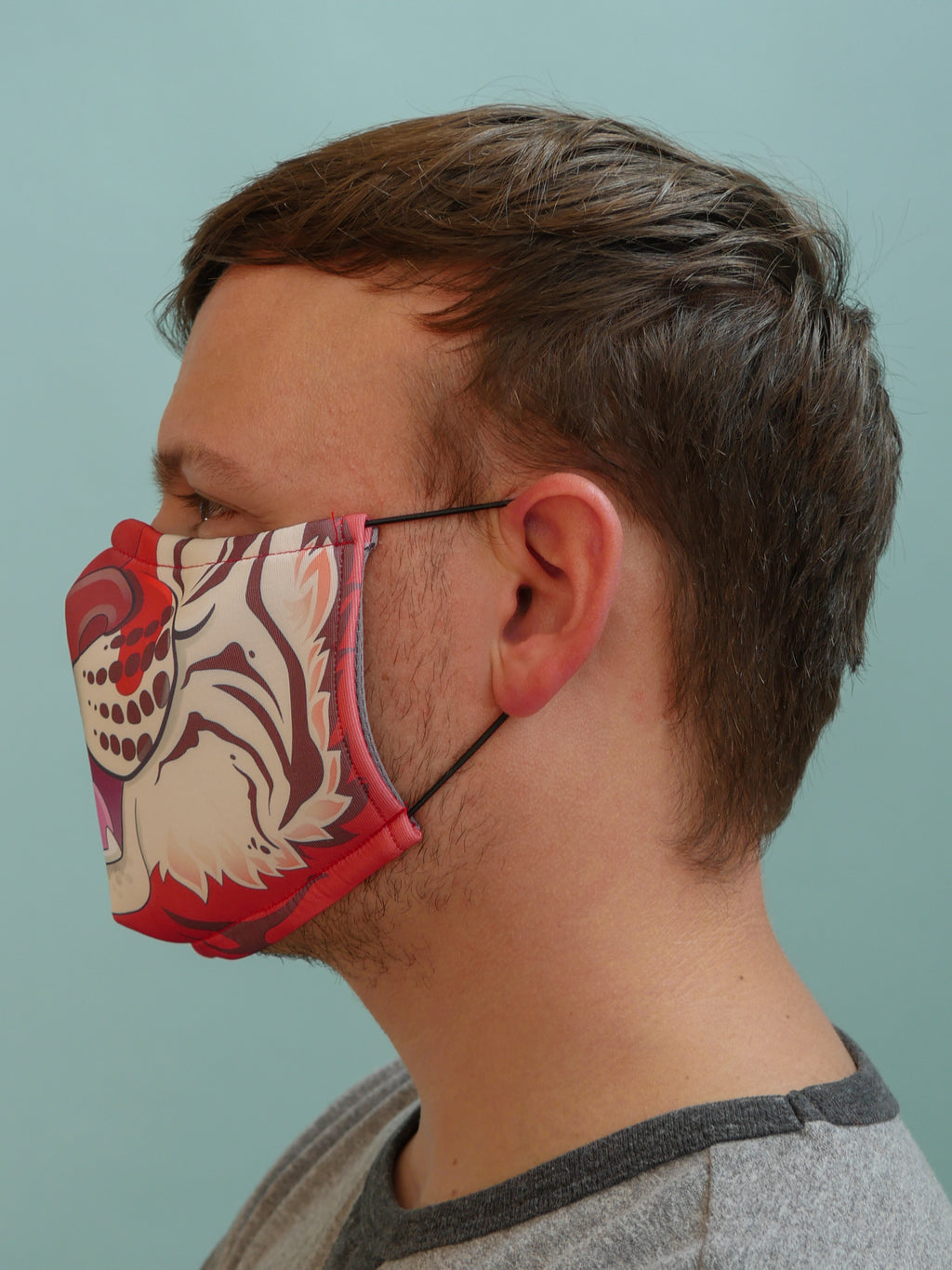Red Tiger Face Mask