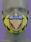Green Budgie Face Mask