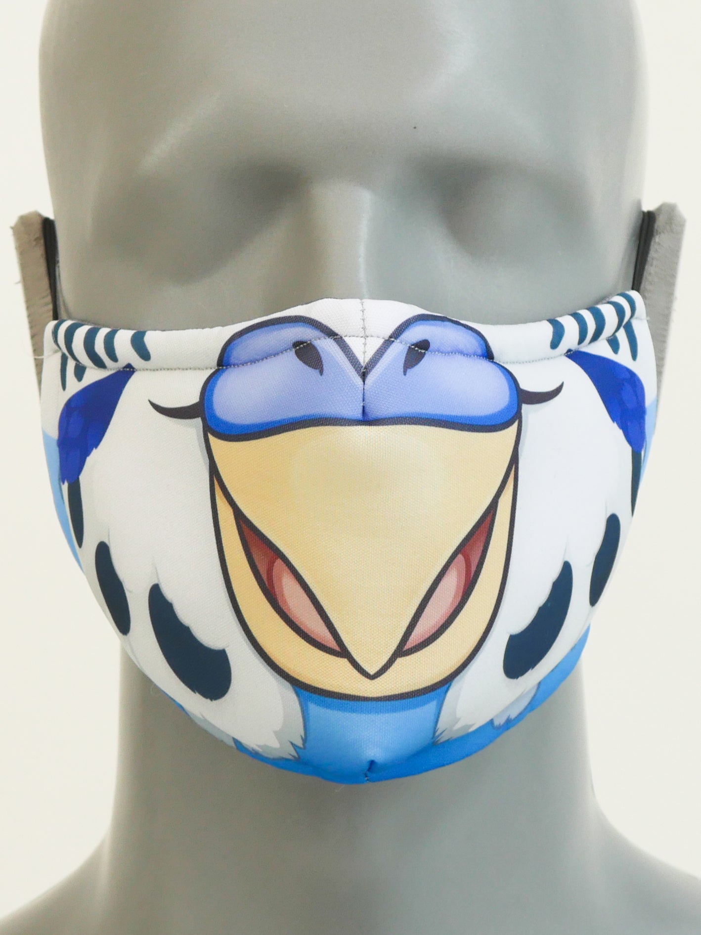 Blue Budgie Face Mask